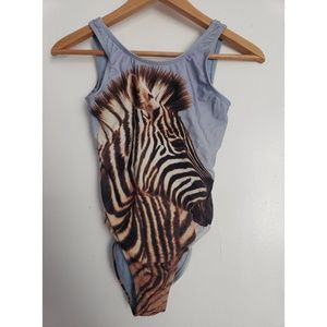 Girls Gap one piece zebra swimsuit